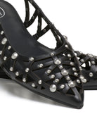 slingback flat borchie black - ash - flat