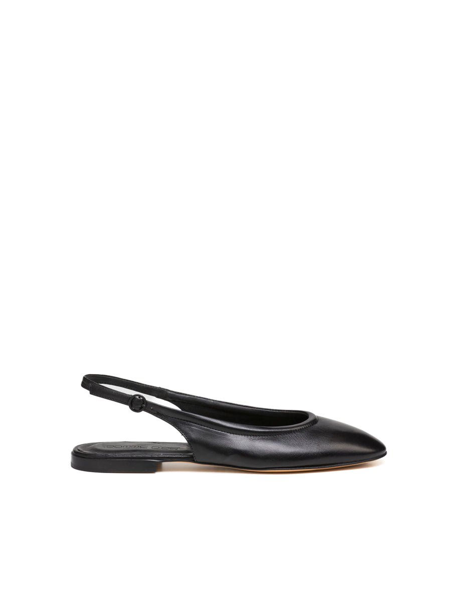 slingback flat nappa nero - Frida SRL