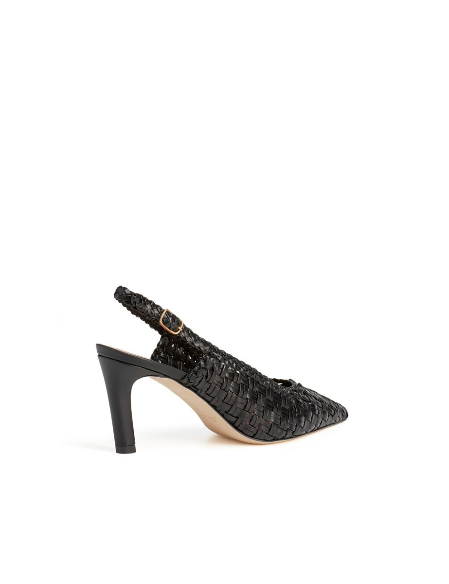 slingback intreccio nero - lella baldi - slingback