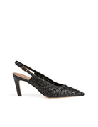 slingback intreccio nero - Frida SRL