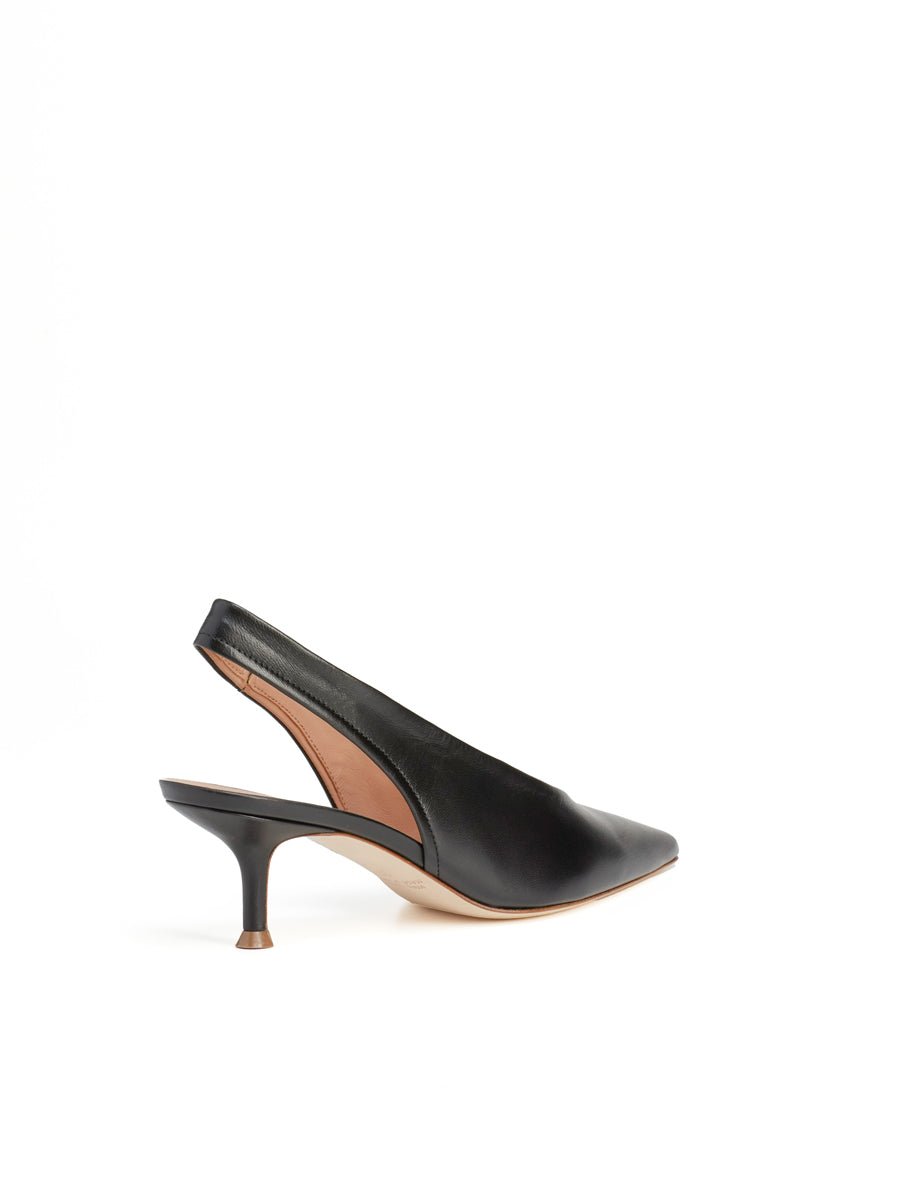 slingback leather nero - lella baldi - slingback