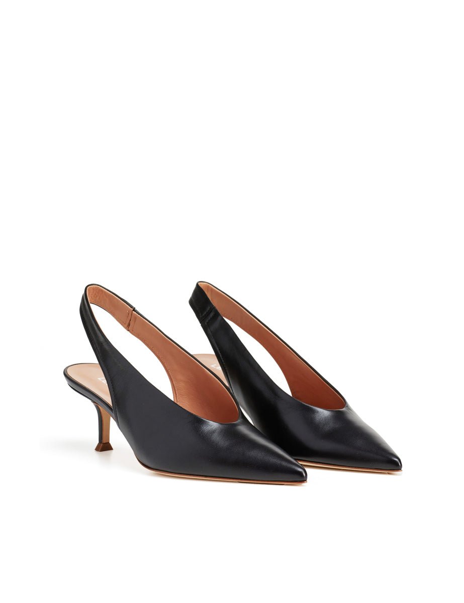 slingback leather nero - lella baldi - slingback
