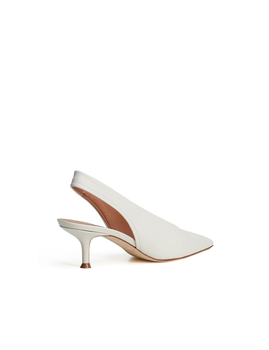 slingback leather offwhite - Frida SRL