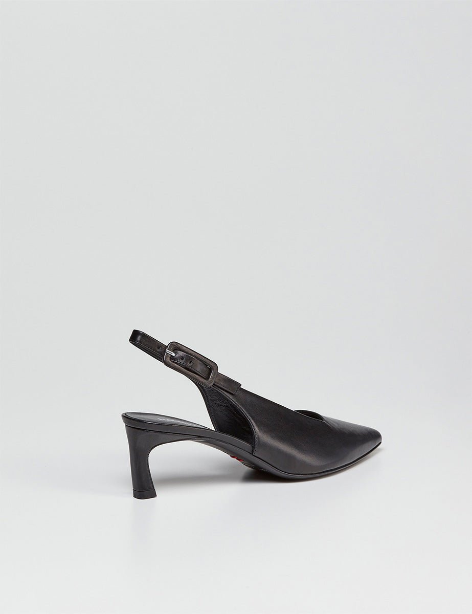 slingback liscia nero - halmanera - slingback