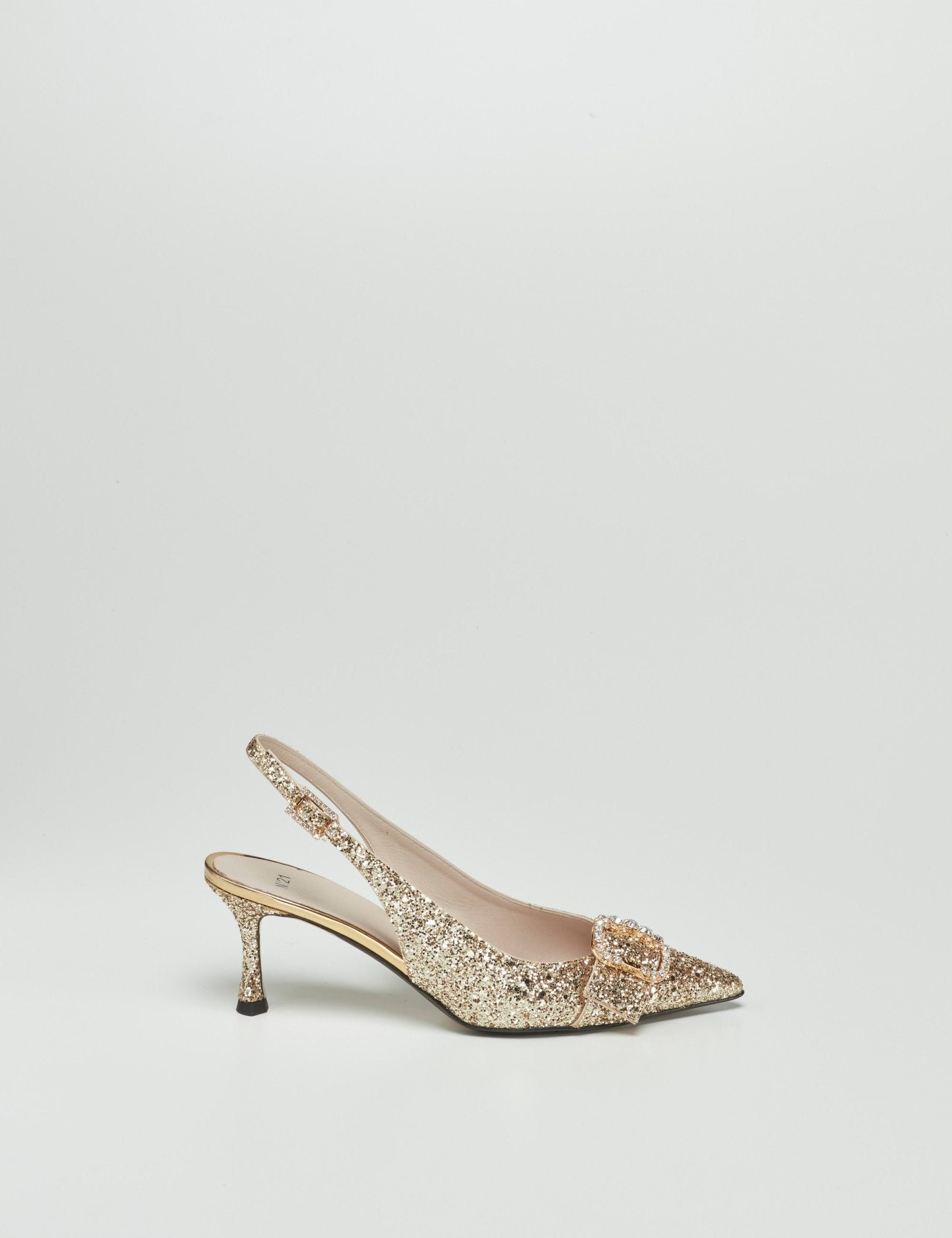 slingback lurex oro - Frida SRL