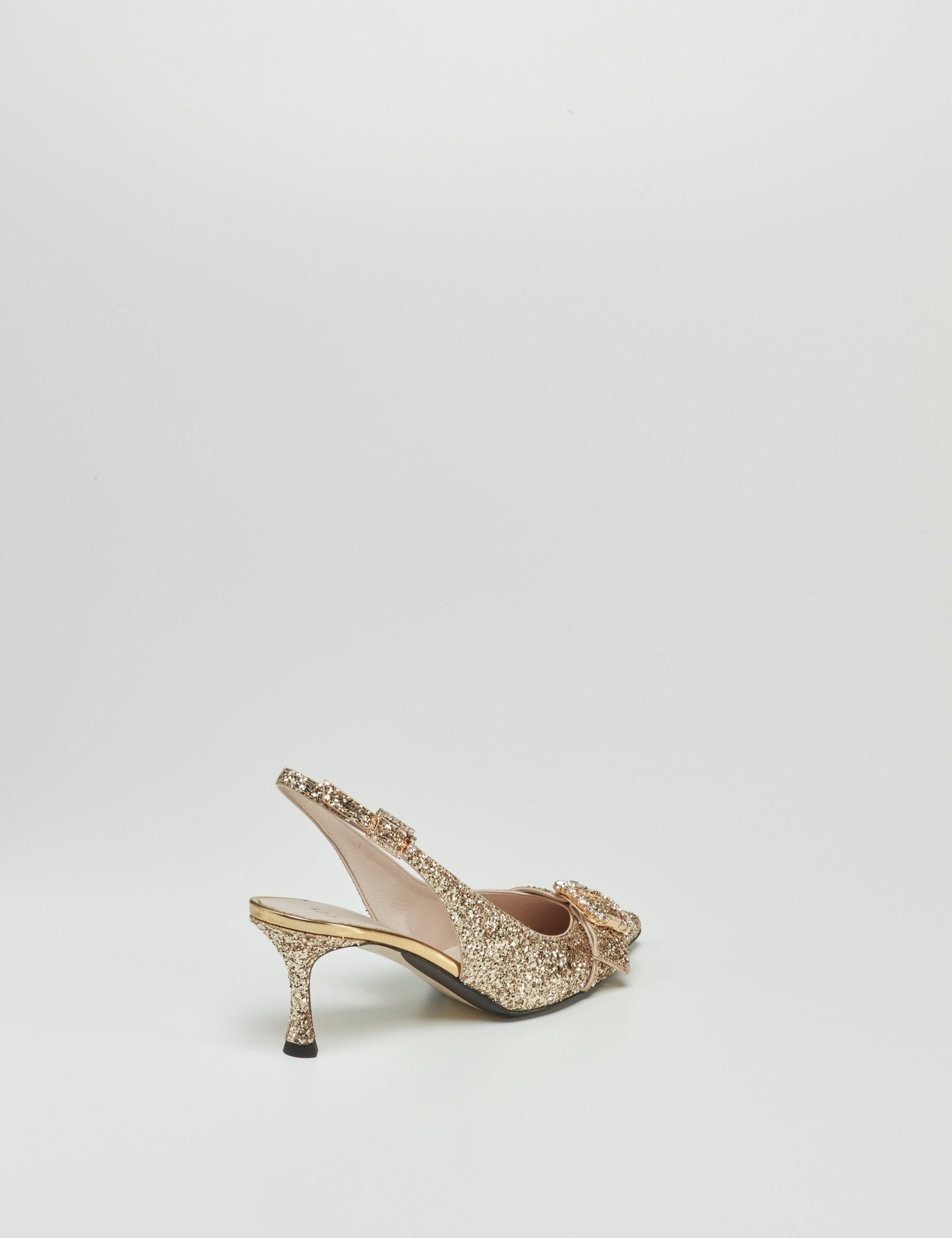 slingback lurex oro - Frida SRL