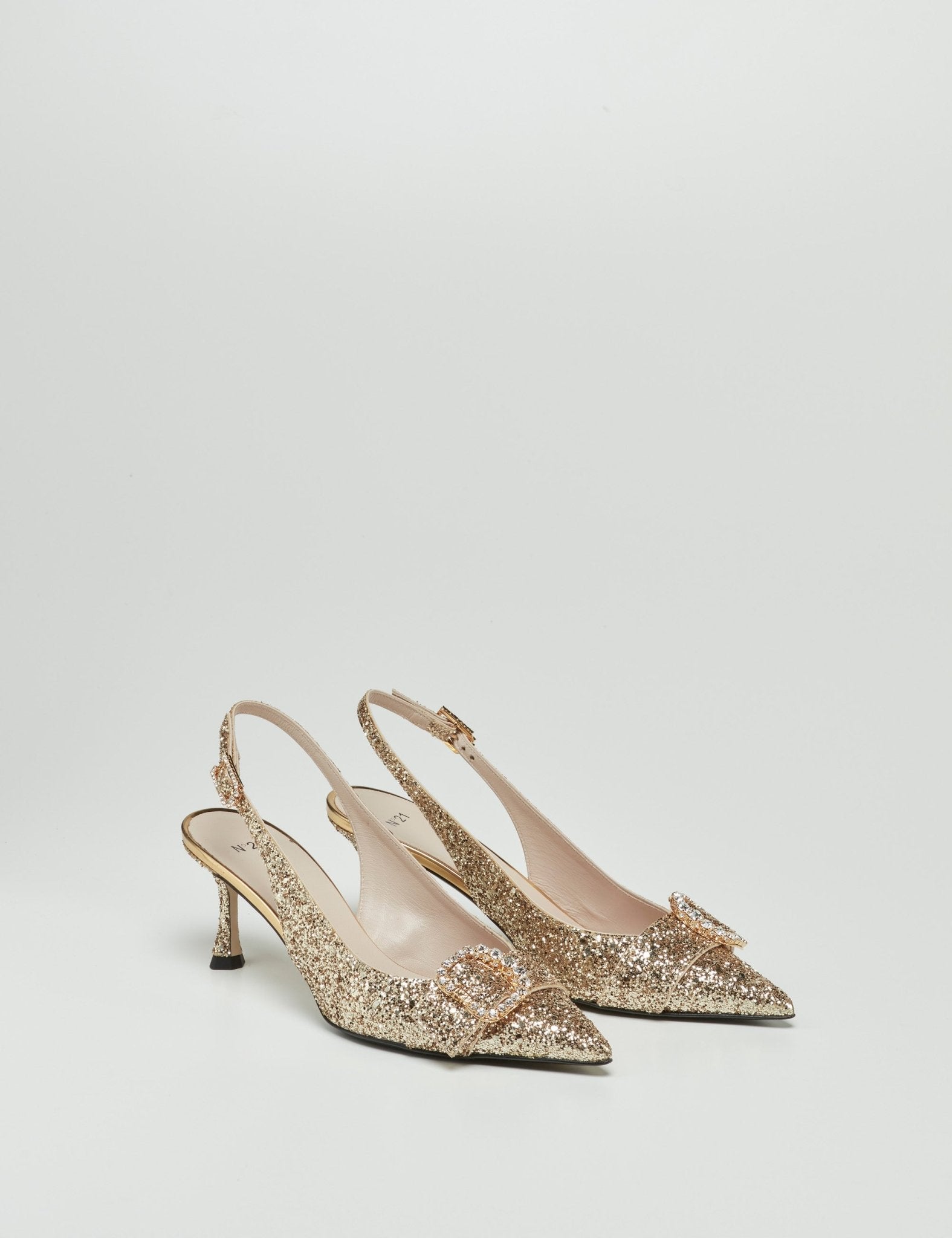 slingback lurex oro - Frida SRL