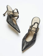 slingback nappa nero - Frida SRL