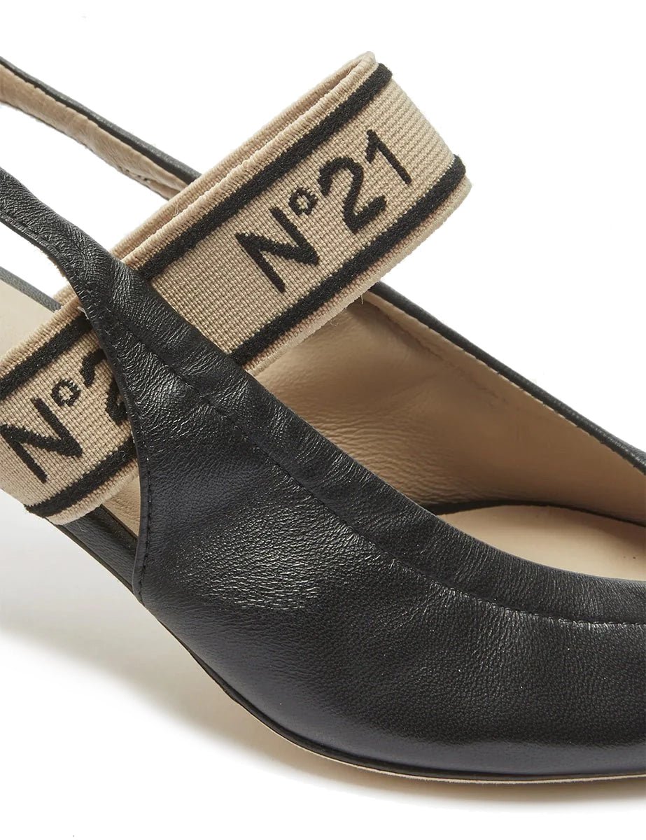 slingback nappa nero - n21 alessandro dell'acqua - slingback