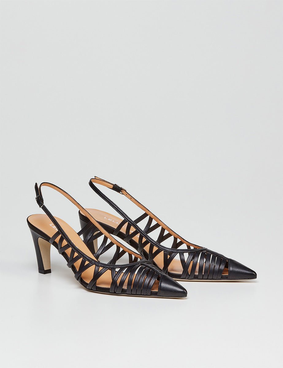 slingback tagli nero - lella baldi - slingback