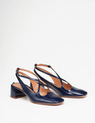 slingback vernice cinturino cuore incrocio blu midnight - a.bocca - slingback