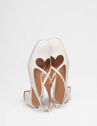 slingback vernice cinturino cuore incrocio panna - a.bocca - slingback