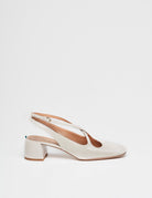slingback vernice cinturino cuore incrocio panna - a.bocca - slingback
