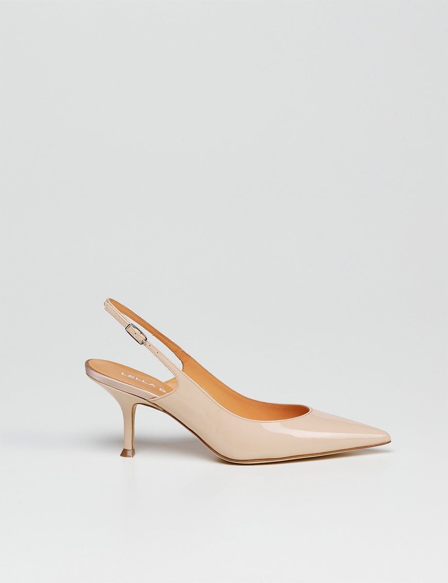 slingback vernice panna - lella baldi - slingback