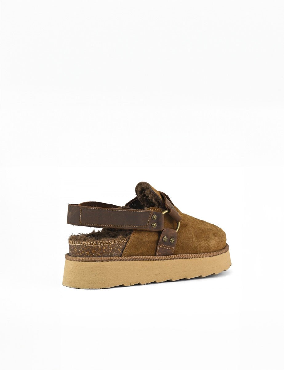 slipper cinturino cognac - colors of california - sabot