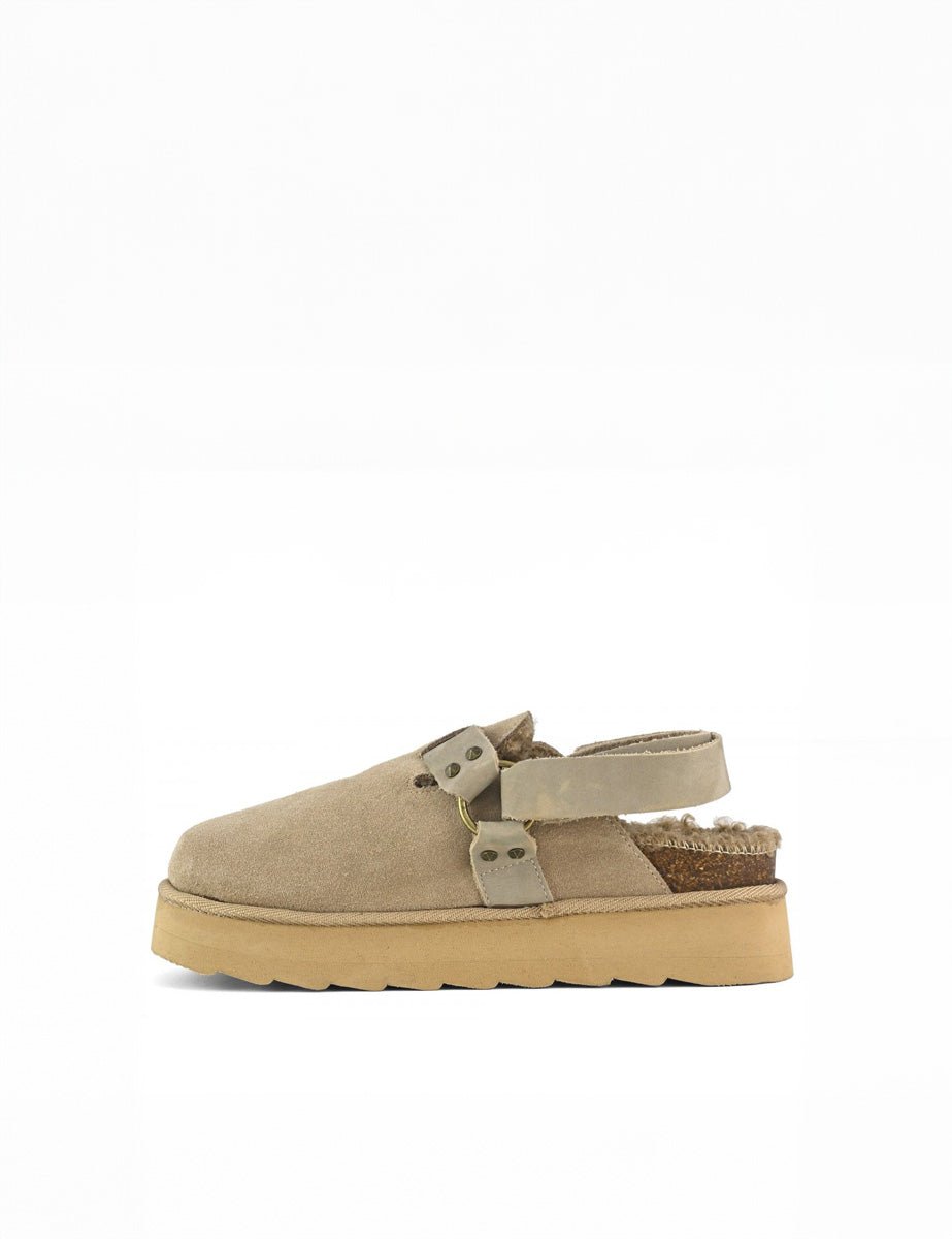 slipper cinturino tan - colors of california - sabot