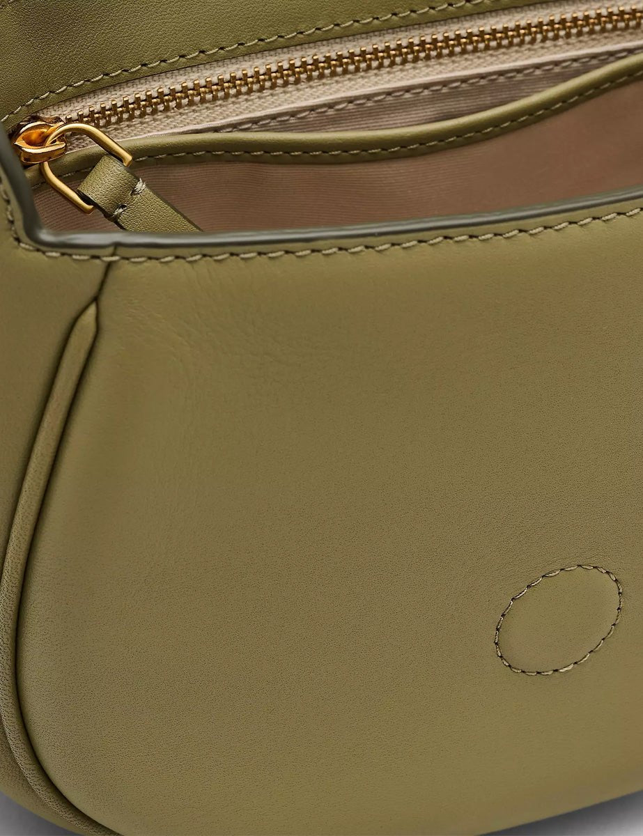 small saddle bag leather light moss - Frida SRL