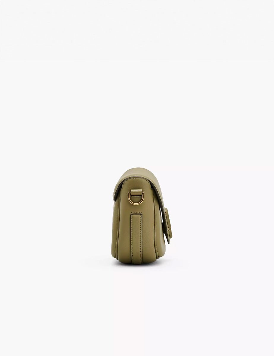 small saddle bag leather light moss - Frida SRL