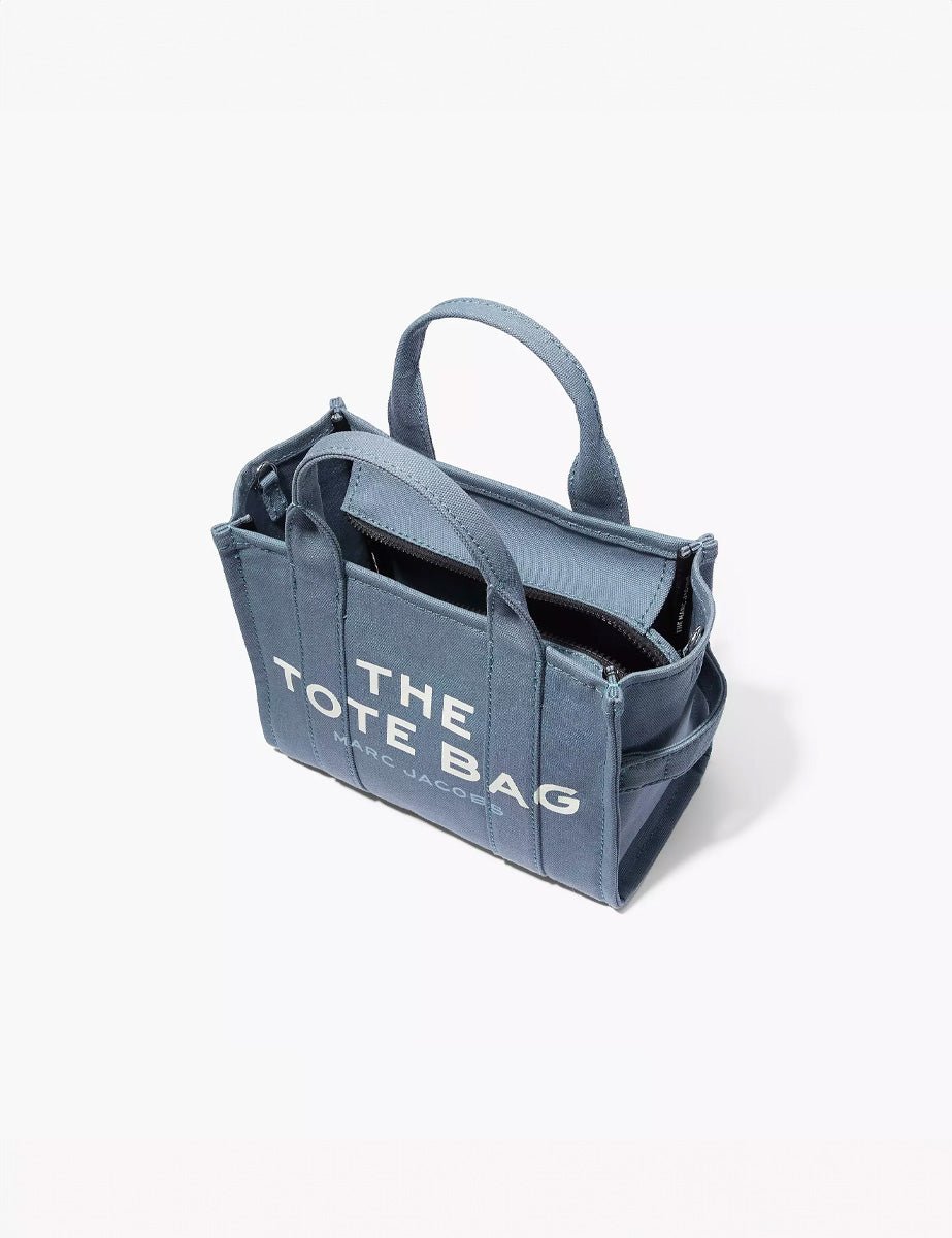 small tote bag canvas blue shadow - Frida SRL