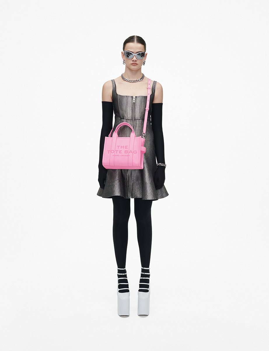 small tote bag leather fluro candy - Frida SRL