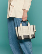 small tote bag leather ivory multi - marc jacobs - shopper