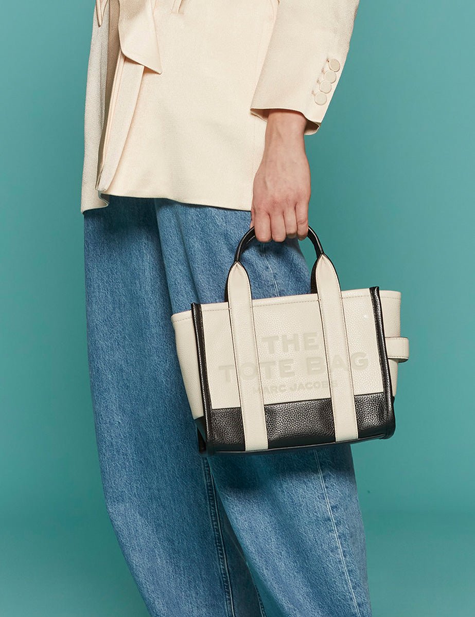 small tote bag leather ivory multi - marc jacobs - shopper