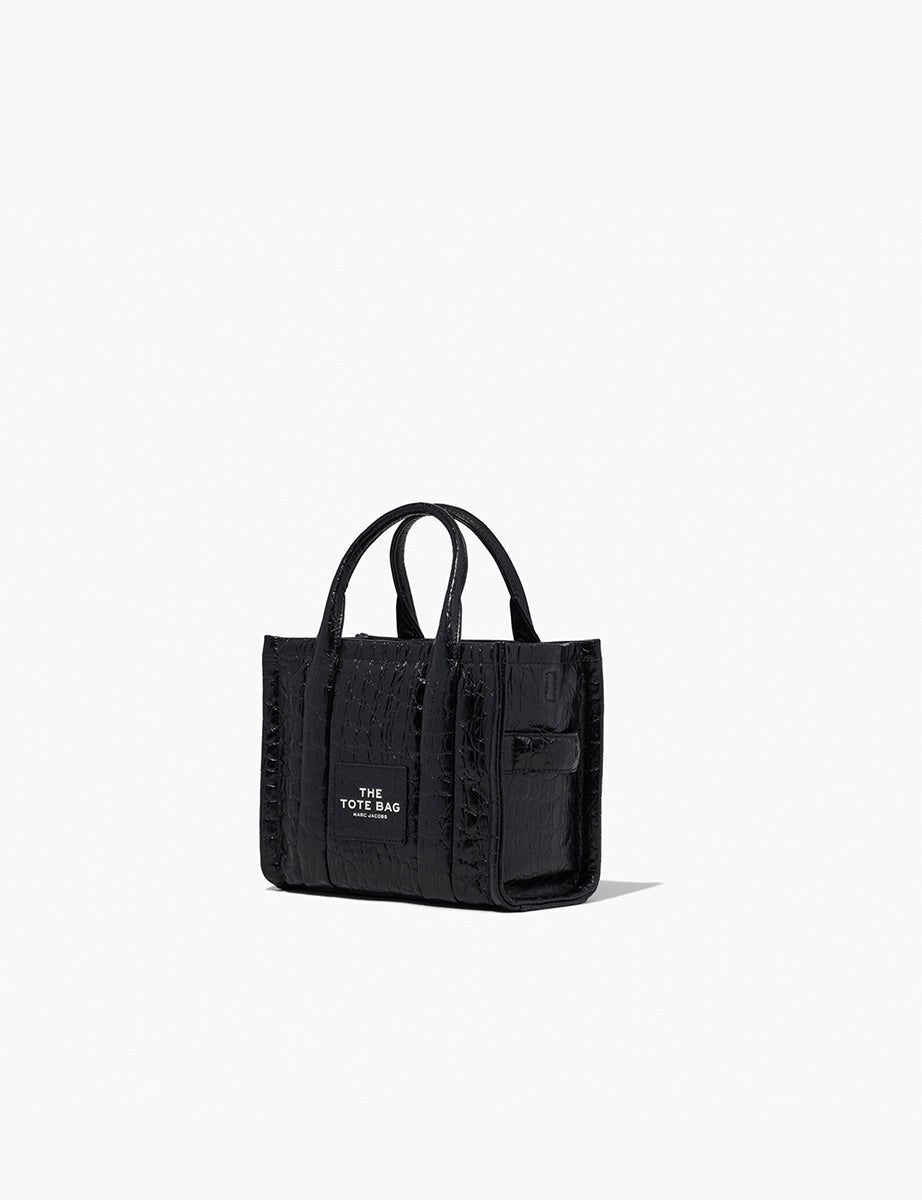 small tote bag leather nero cocco - Frida SRL