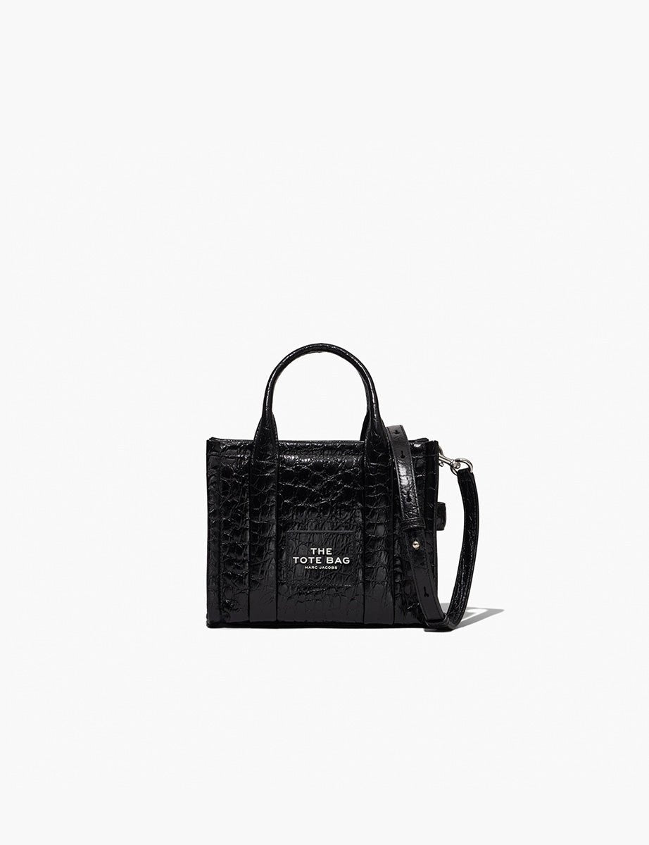 small tote bag leather nero cocco - Frida SRL