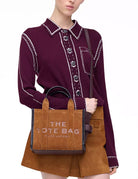 small tote bag suede leather copper - marc jacobs - shopper