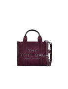 small tote bag suede leather dark plum - marc jacobs - shopper