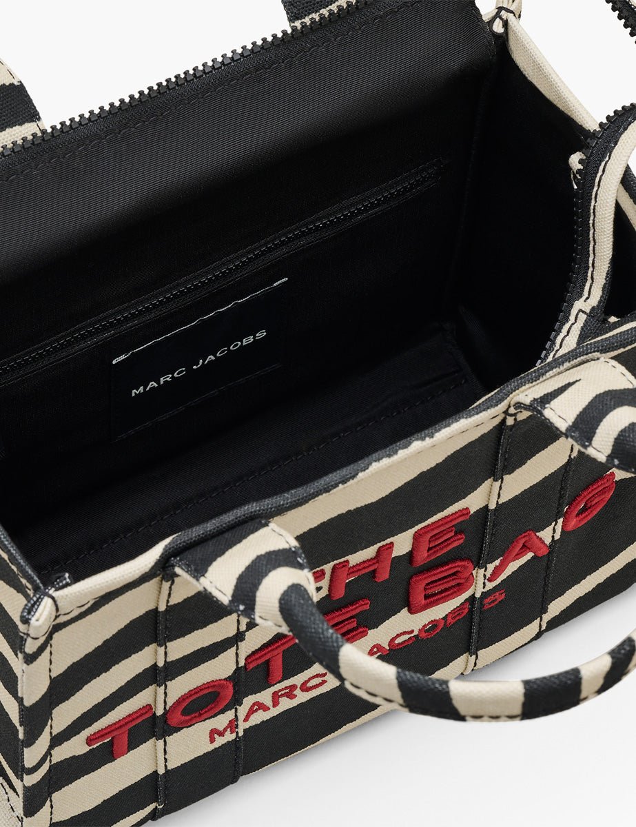 small tote bag zebrato black white - Frida SRL