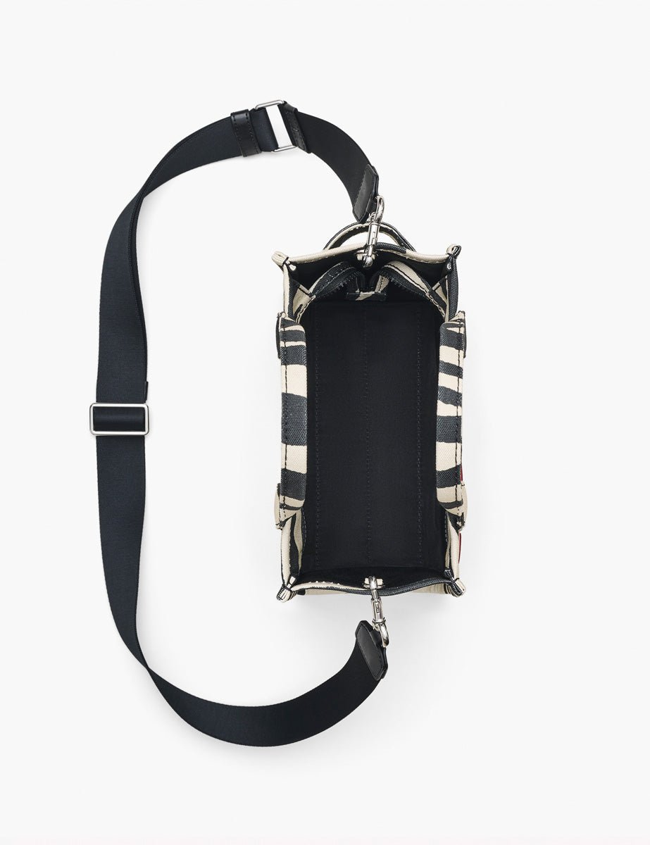 small tote bag zebrato black white - Frida SRL