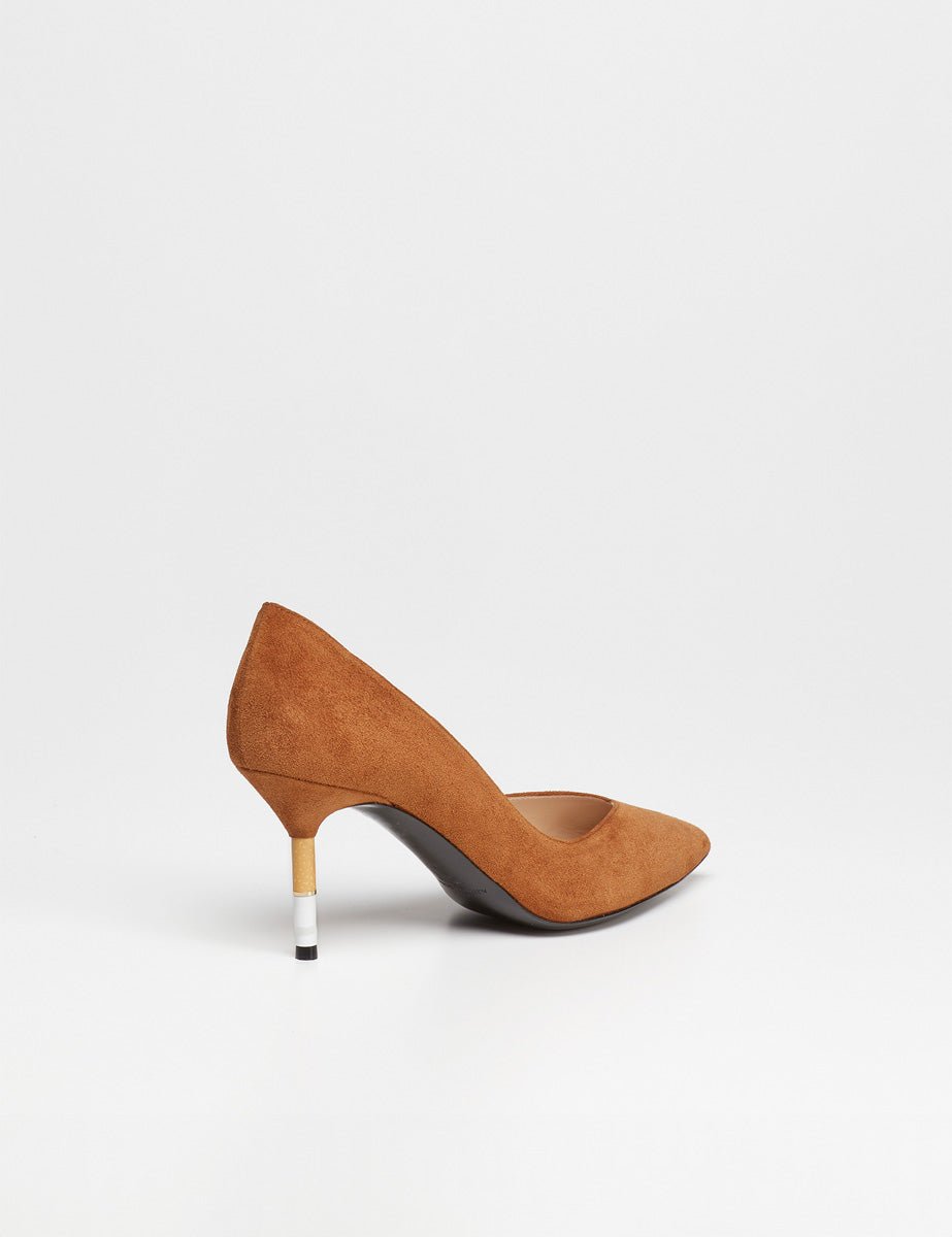 smoking hot pump suede tabacco - alberto ciaschini - decollete tacco