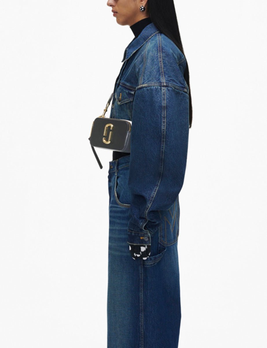 snapshot bag leather black multi - marc jacobs - clutch