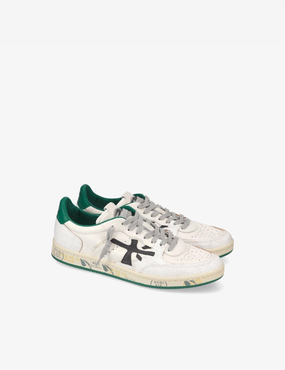 sneaker bsktclay bianco verde - Frida SRL