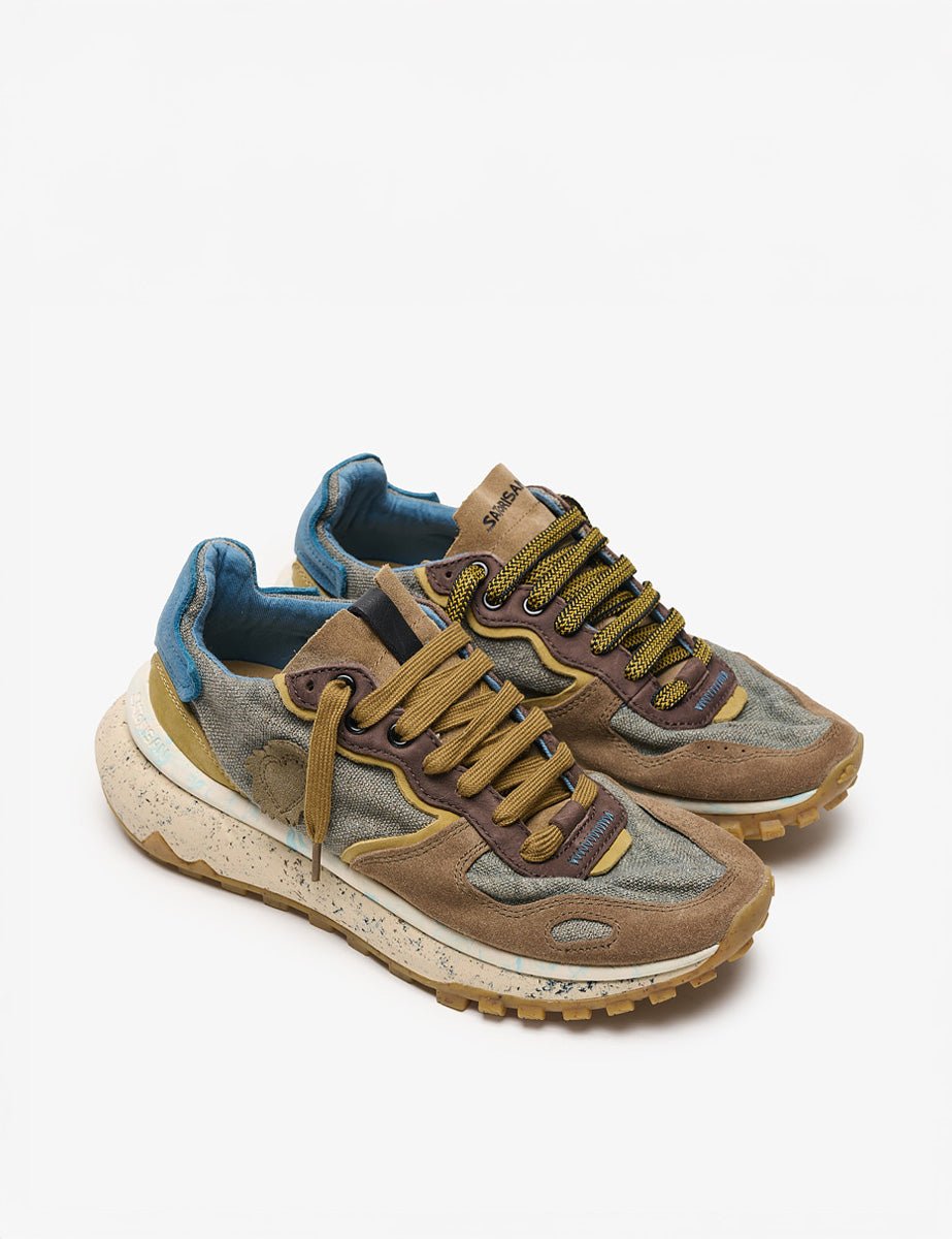 sneaker chacrona metta linen fumo - Frida SRL
