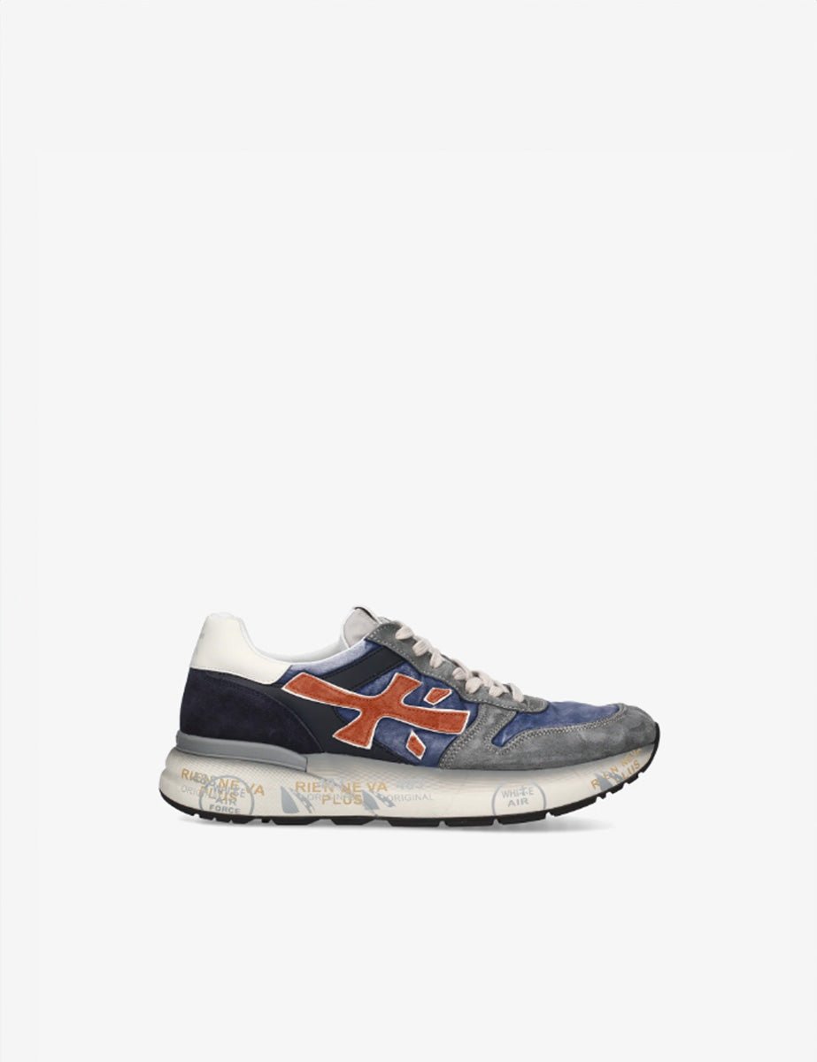 sneaker mick azzurro cuoio - Frida SRL
