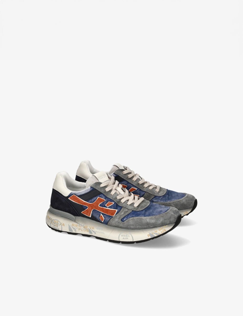 sneaker mick azzurro cuoio - Frida SRL