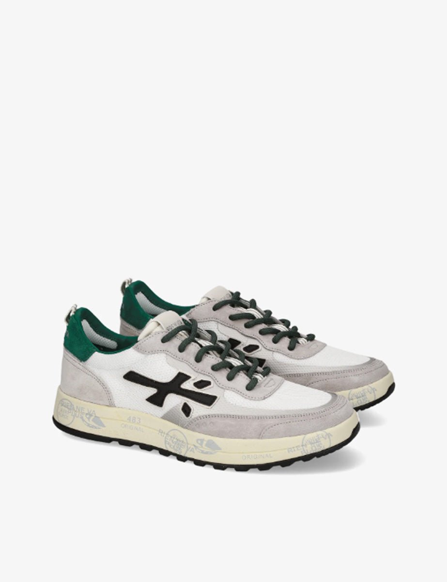 sneaker nous leather bianco nero - Frida SRL