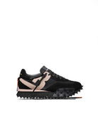 sneakers camoscio nero cipria - barracuda - sneaker