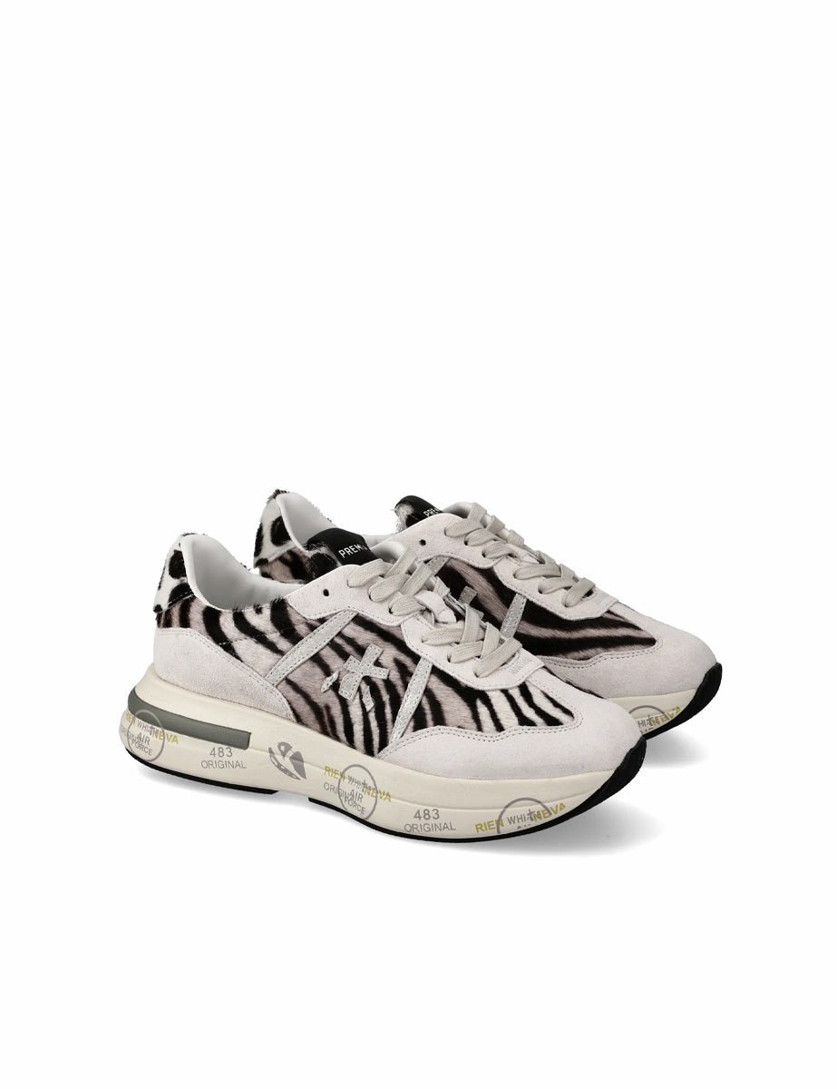 sneakers cassie zebrato - white premiata - sneaker