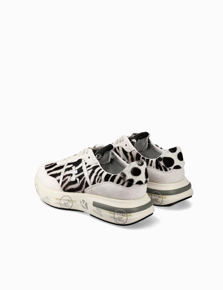 sneakers cassie zebrato - white premiata - sneaker