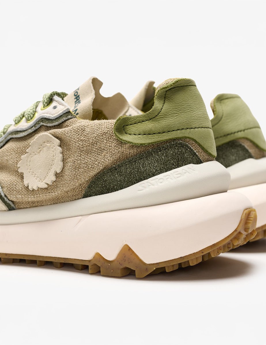 sneakers chacrona metta linen algue verde - Frida SRL