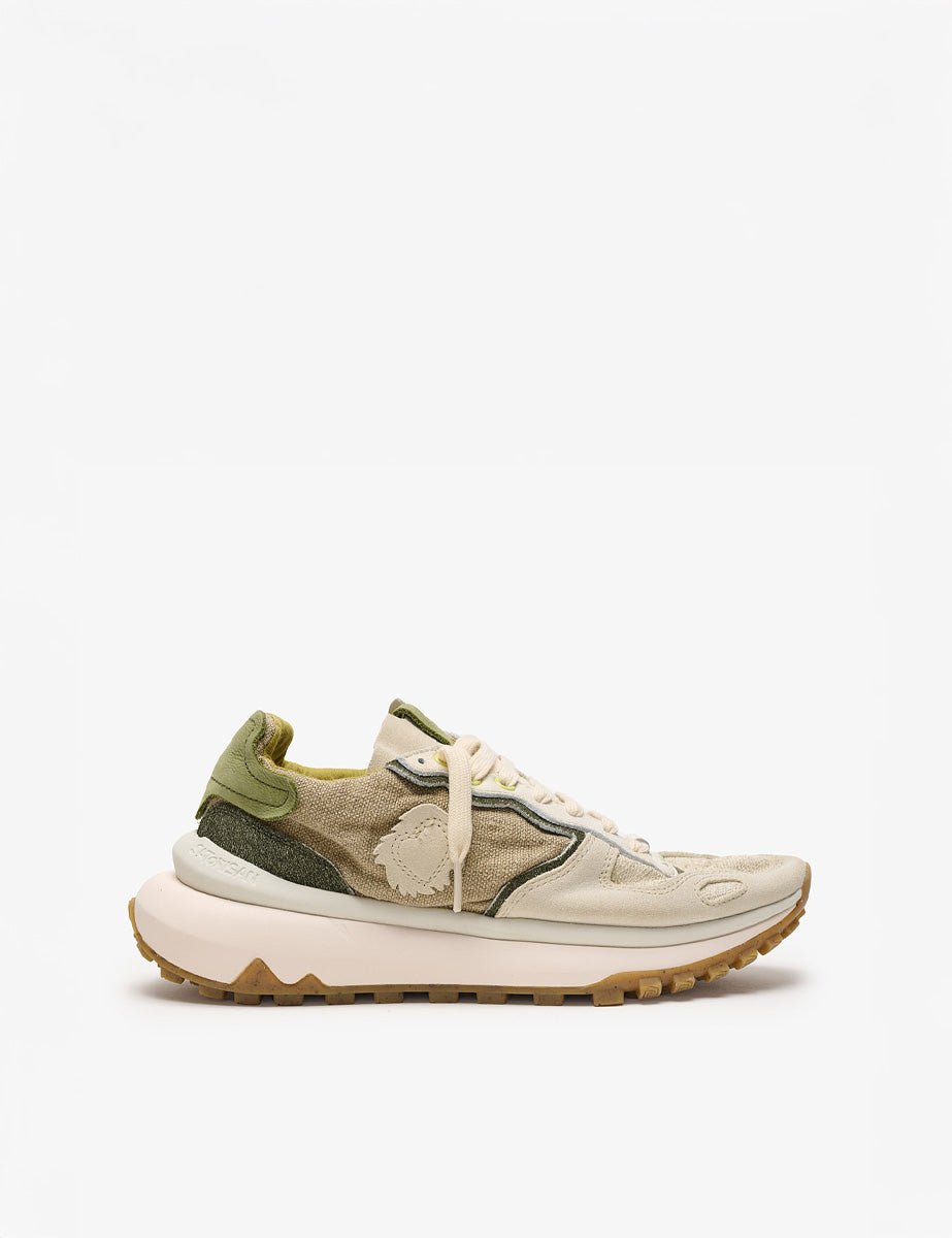 sneakers chacrona metta linen algue verde - Frida SRL