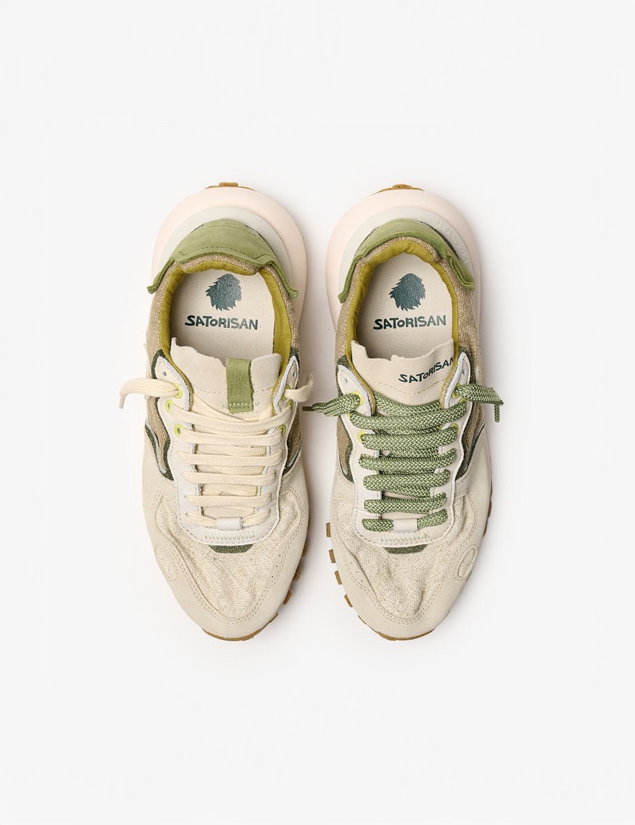 sneakers chacrona metta linen algue verde - Frida SRL