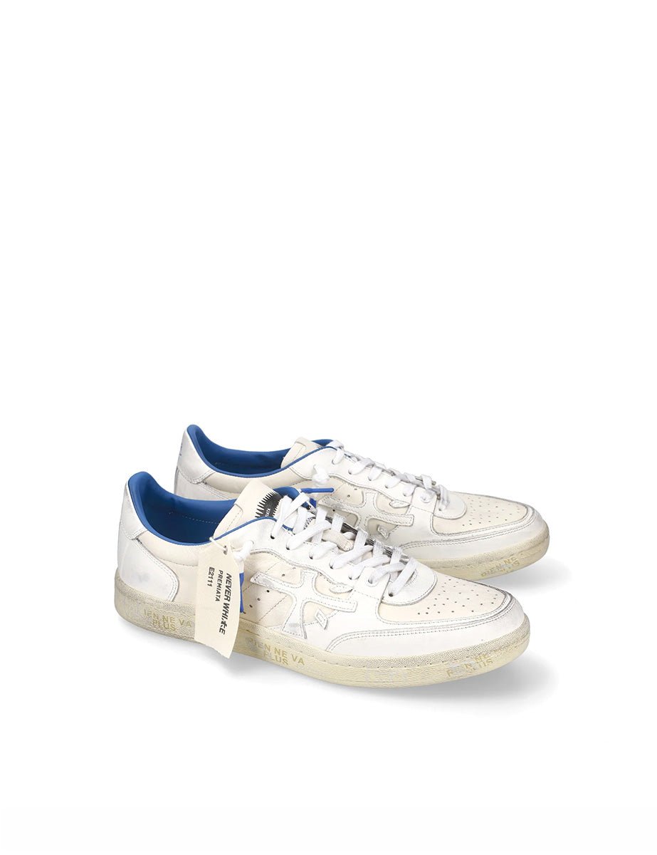 sneakers clay bianco blu - white premiata - sneaker