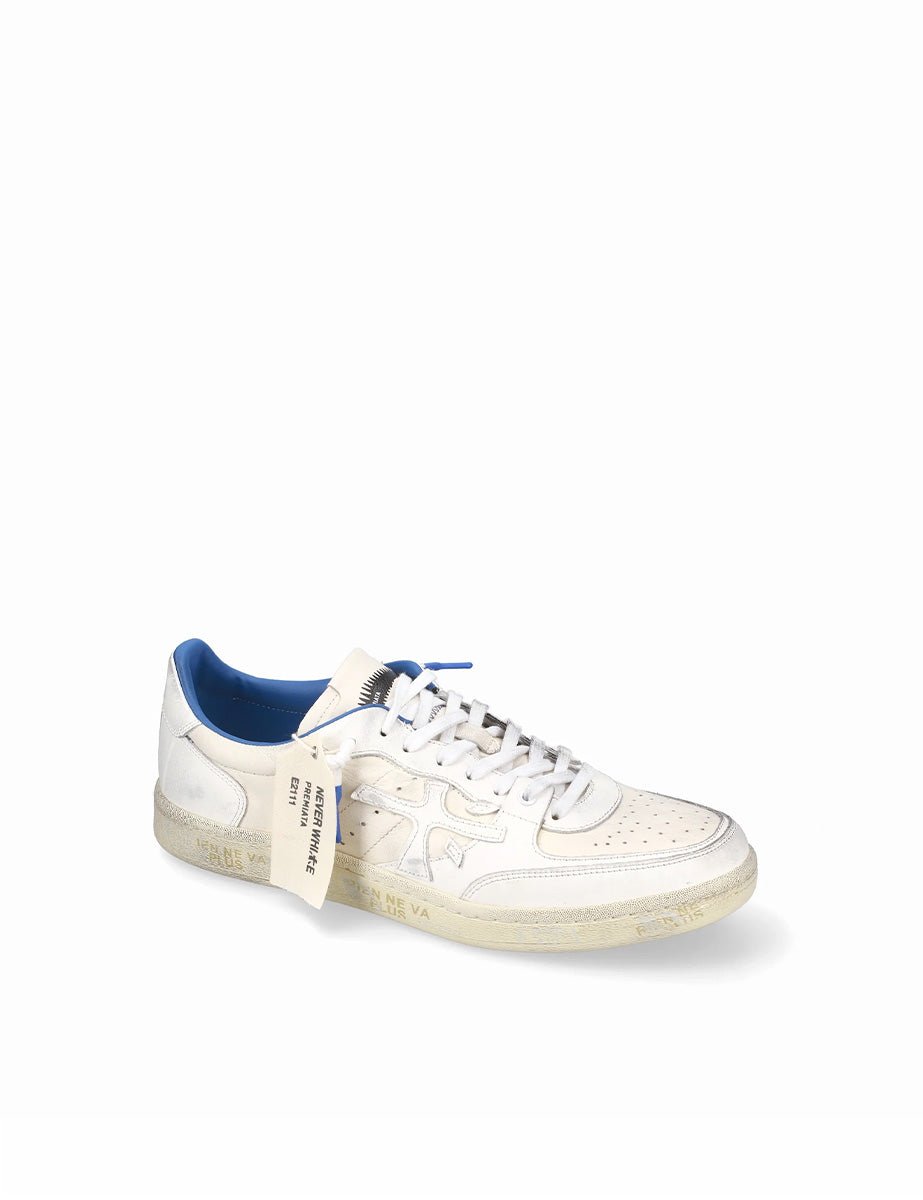 sneakers clay bianco blu - white premiata - sneaker