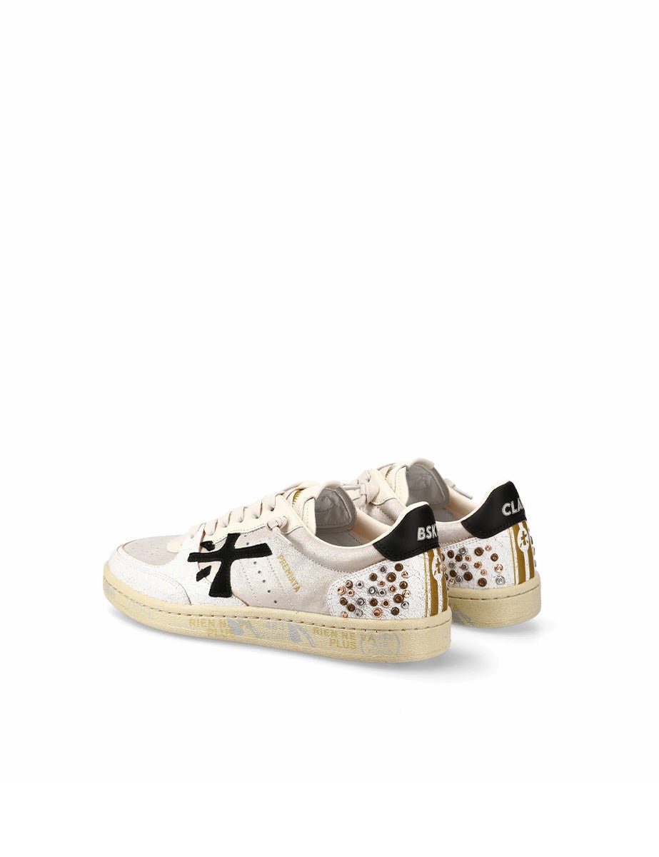 sneakers clay panna nero - white premiata - sneaker