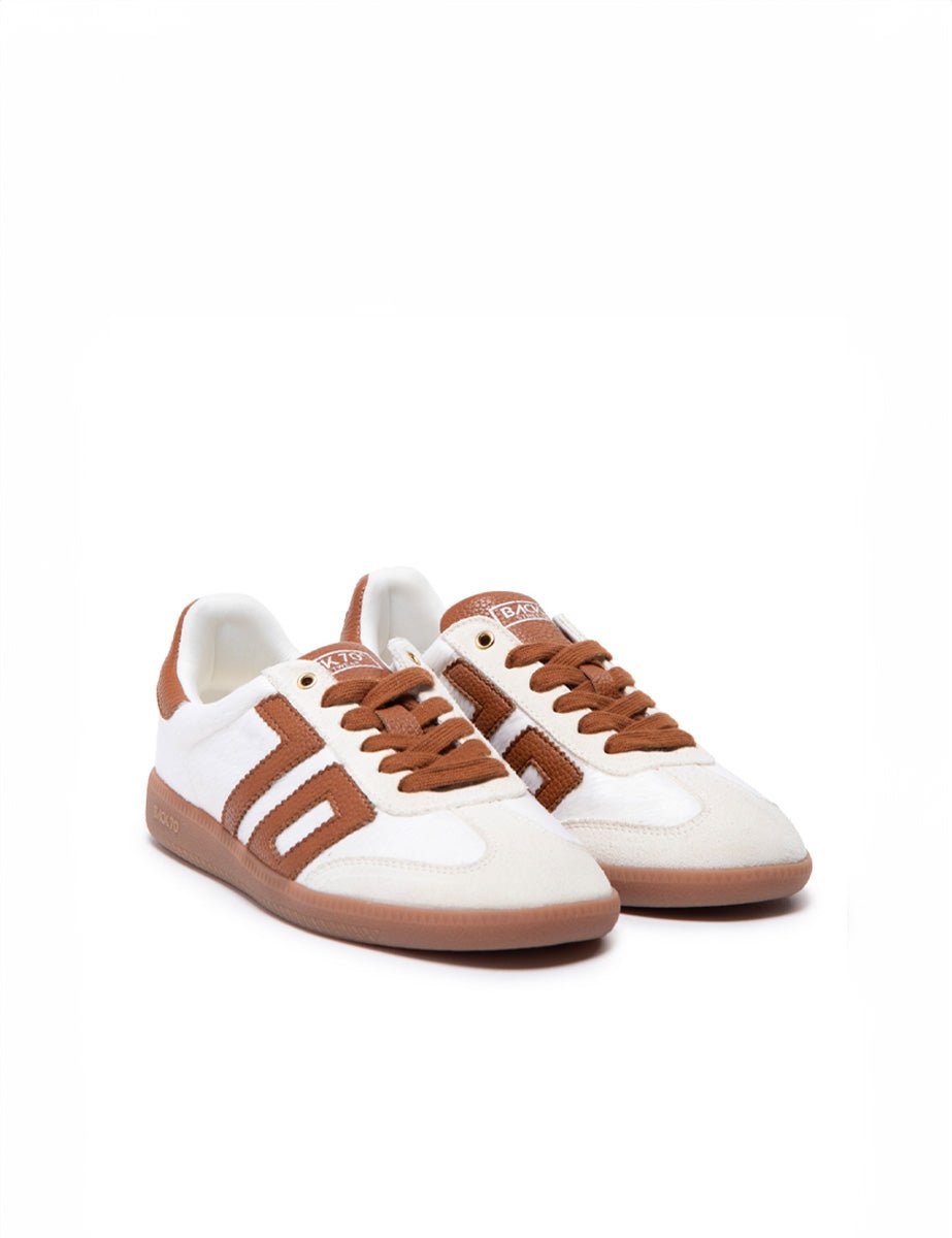 sneakers cloud pony bianco cuoio - back 70 - sneaker