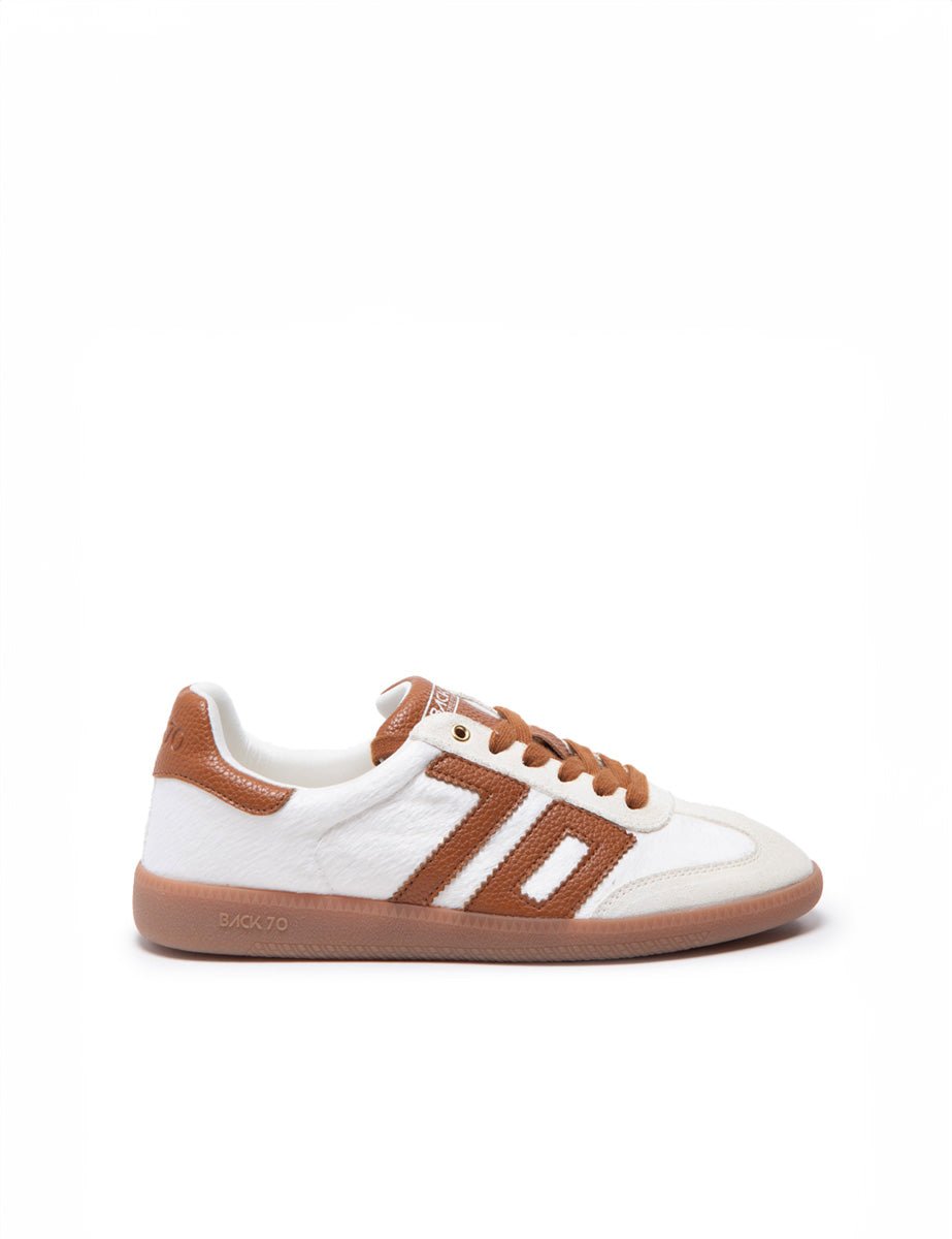 sneakers cloud pony bianco cuoio - back 70 - sneaker